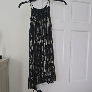 Black Sleeveless Sequin Accent Dress